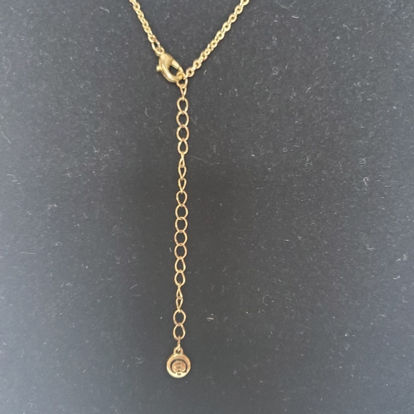 C1946 Long Gold Tone Cluster Charm Necklace - Picture 8 of 12